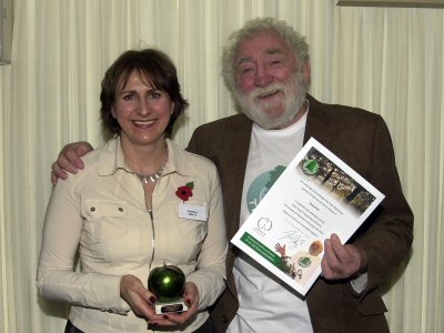 Receiving Green Apple award