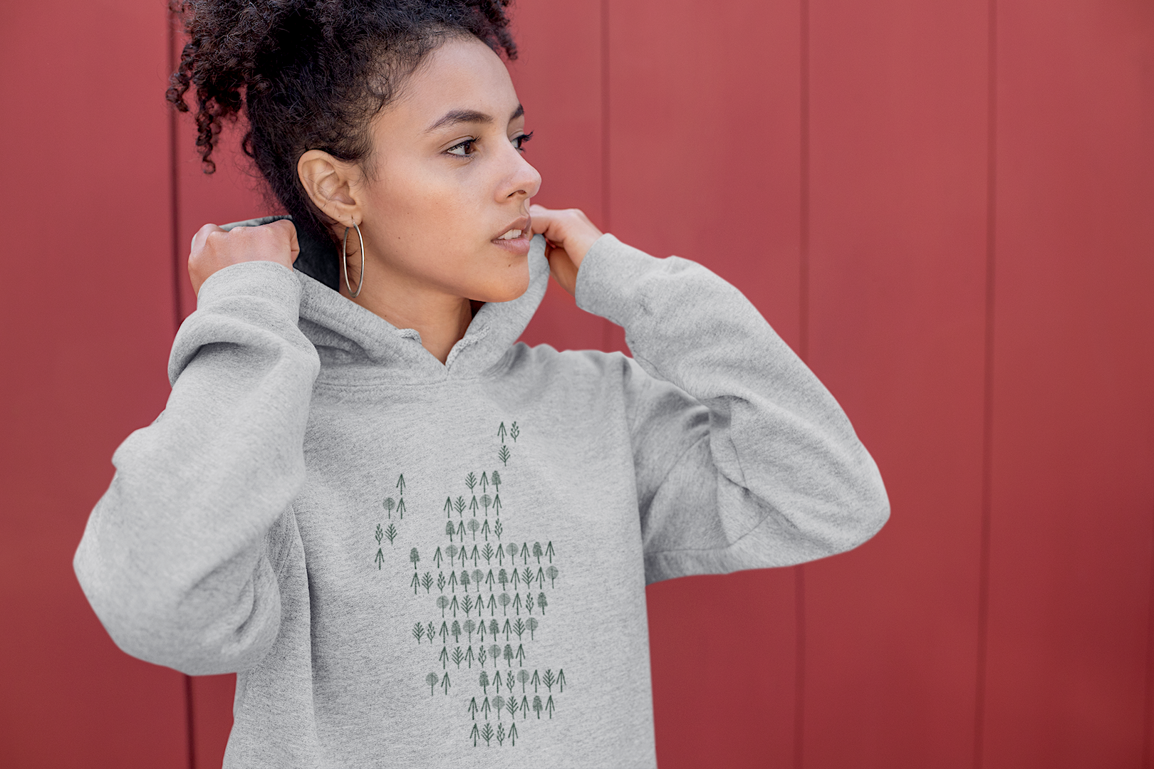 Unisex Pullover Hoodie Plant Trees Unisex Pullover Hoodie Plant Trees
