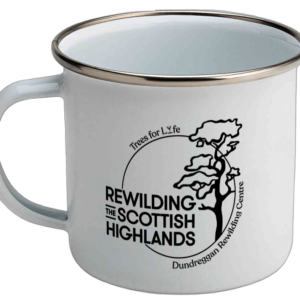 Scots pine rewilding logo camping mug