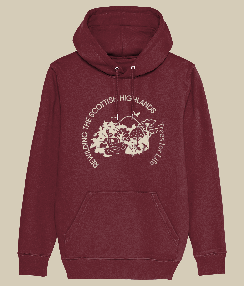 mockup-burgundy hoodie