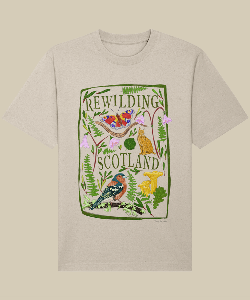 Rewilding t-shirt raw natural