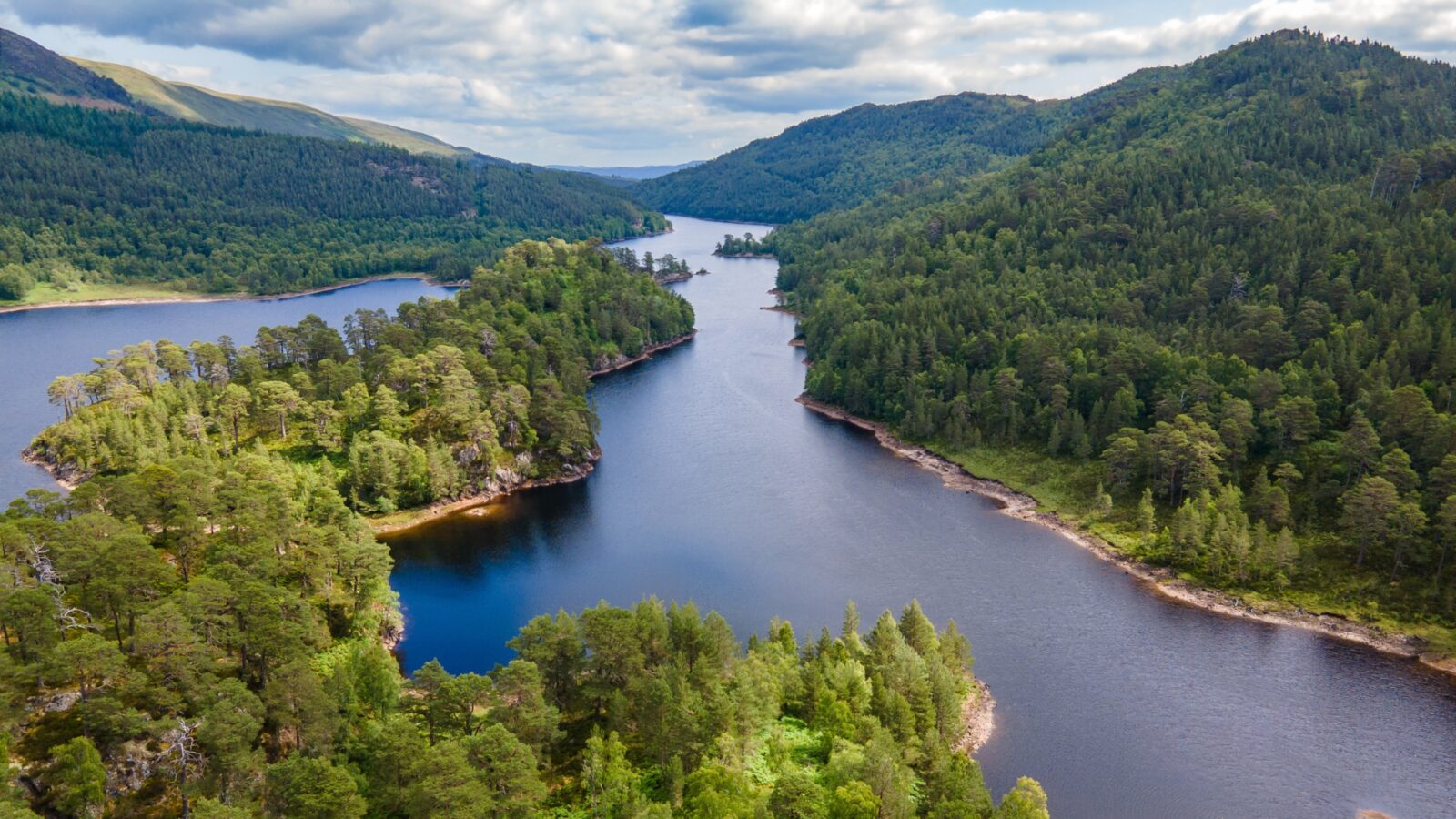 Aerial view of Glen Affric